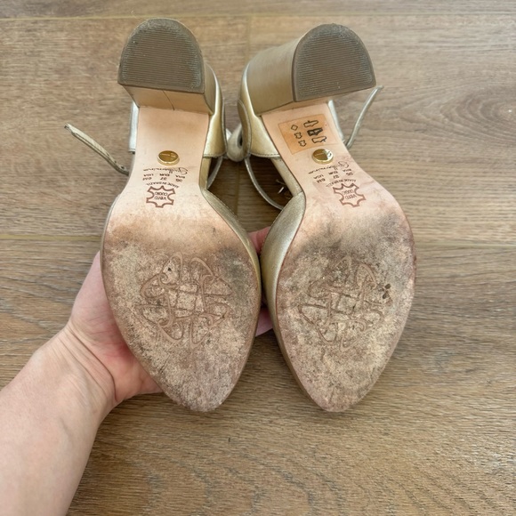 ANTHROPOLOGIE GUILHERMINA tortora gold heel - Picture 5 of 10